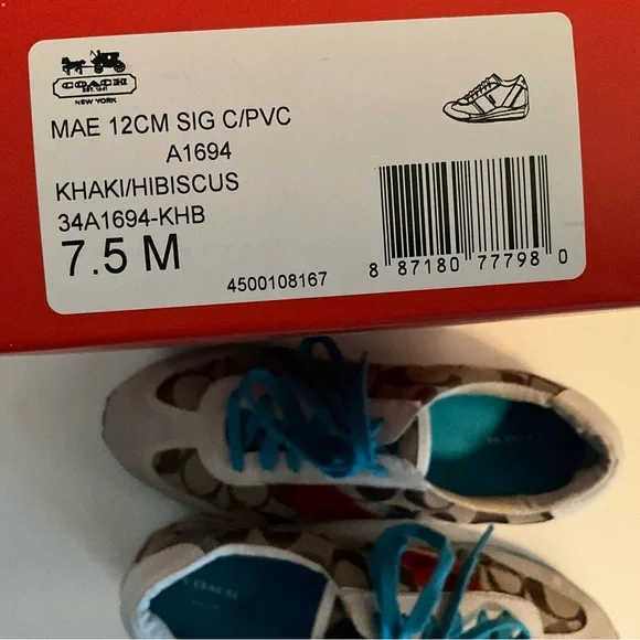 COACH Tennies Sneakers Size 7.5 - Picture 10 of 10